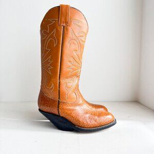 Caborca Western Cowboy Brown Leather Boots 9